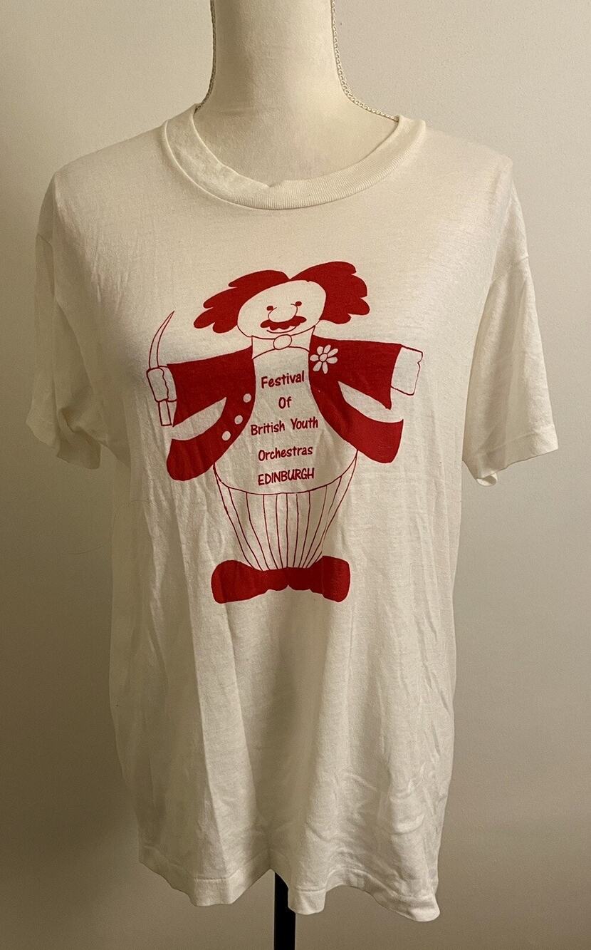 Vtg Festival British Youth Orchestras T-Shirt Size L Single Stitch 90s 1991